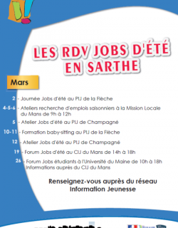 RDV Jobs Ete - Sarthe