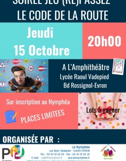 affiche jeu(re)passez le code de la route 2020
