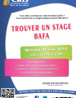 Trouver un stage BAFA - CRIJ Nantes