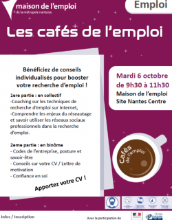 Café de l'emploi et speed dating à Nantes