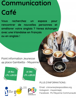 Affiche Communication Café PIJ Mayenne Communauté 2020