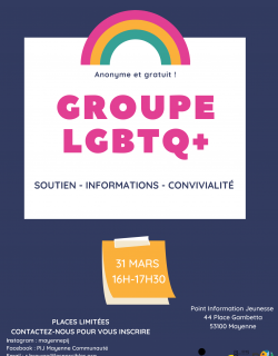 Affiche Groupe LGBTQ+