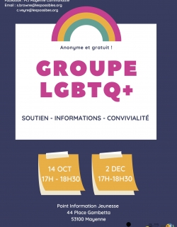 Affiche LGBTQ+ Groupe Mayenne Communauté 2020