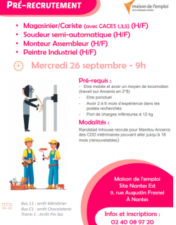 Recrutement multipostes en Industrie