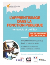 Apprentissage fonction publique territoriale et de l&#039;État_Maison de l&#039;emploi Nantes_13 juin 2019_https://www.me-metropole-nantaise.org/apprentissage-dans-la-fonction-publique/