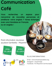 Affiche Communication Café PIJ Mayenne Communauté 2020