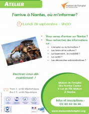 Atelier J&#039;arrive à Nantes : où m&#039;informer ? Maison emploi et Mission locale Nantes métropole