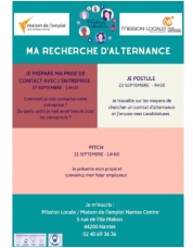 Ateliers Ma Recherche d&#039;alternance_septembre 2021_Mission Locale Nantes Centre_Maison pour l&#039;emploi Nantes métropole
