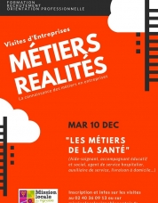 Métiers Réalités_Visites entreprises_Mission locale Vignoble nantais__Métiers de la santé_instituts de formation_http://www.missionlocalevignoblenantais.fr/