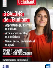 Salon Étudiant Nantes 11 janvier 2020_Cité internationale des Congrès_https://www.letudiant.fr/etudes/salons/salon-de-l-apprentissage-et-de-l-alternance-de-nantes.html