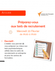 Se préparer aux tests de recrutement