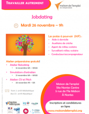 Participez au jobdating Travailler autrement à Nantes