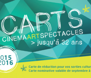 Venez acheter votre CART'S au CRIJ pour bénéficier de réductions culturelles Venez acheter votre CART'S au CRIJ pour bénéficier de réductions culturelles