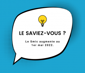 Le saviez-vous : le Smic augmente au 1er mai 2022 Le saviez-vous : le Smic augmente au 1er mai 2022