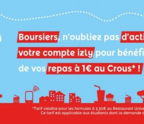 Repas U' 1 € boursier_CROUS_aides étudiantes Repas U' 1 € boursier_CROUS_aides étudiantes