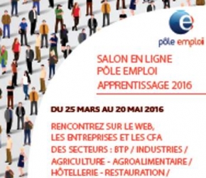 Salon virtuel apprentissage_Pôle Emploi Pays de la Loire_25 mars au 20 mai 2016 Salon virtuel apprentissage_Pôle Emploi Pays de la Loire_25 mars au 20 mai 2016