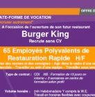 Burger King Carquefou recrute