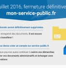 Fermeture du compte mon.service-public.fr le 1er juillet 2016